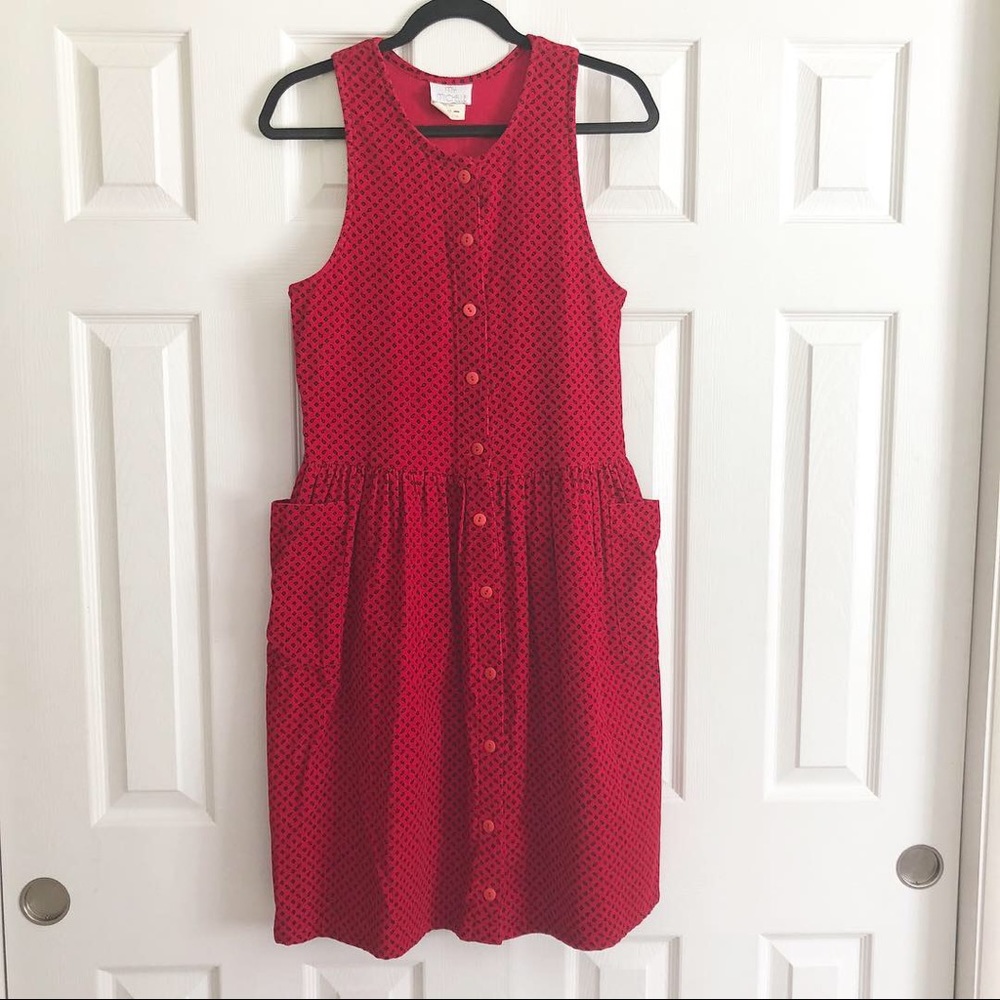 My Michelle Red Button Jumper Dress